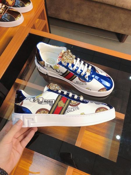 

2020-2019d limited edition new tide brand men's leather platform comfortable casual shoes, fashion wild sports shoes, size