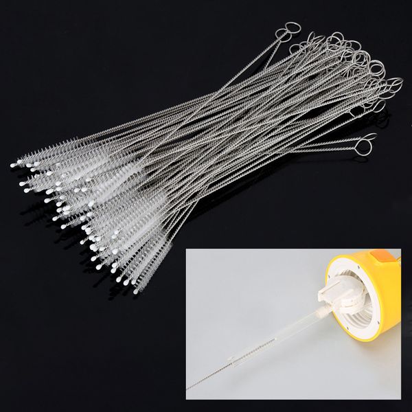 

straw brush stainless steel nylon spiral soft hair bottle catheter cup mouth water dispenser outlet teapot mouth