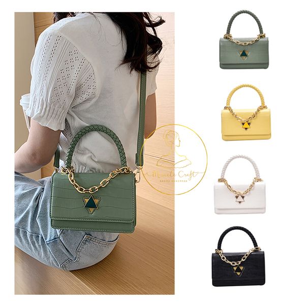 

2020 summer pu leather chain decoration lady crossbody shoulder bag all matchs shopping purses