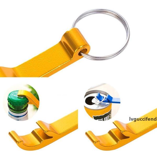 

2019 portable mini bottle opener keychain multi colors metal beer bottle can openers home bar party tool