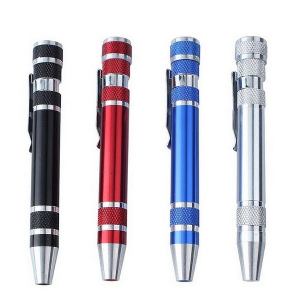 

8 in 1 multi-function mini aluminum precision pen screwdriver screwdriver set repair tool set mobile hand tools