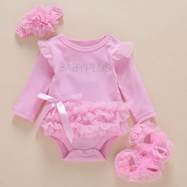 

newborn baby dress summer baby bodysuits 0-2 years cotton kids girl with long sleeve bodysuit infant jumpsuit, Blue