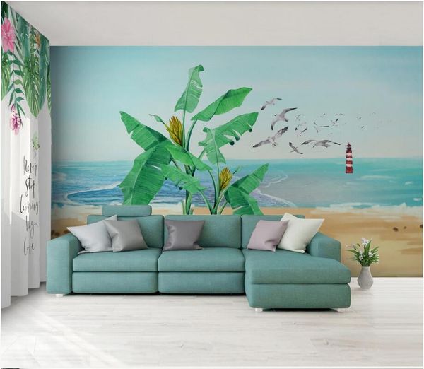 

wdbh 3d wallpaper custom p tropical plant banana leaf animal background wall paper mural canvas pictures home decor wall art 3d stickers