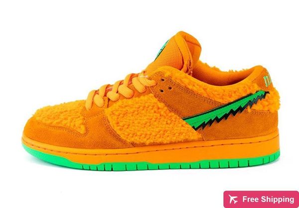 

аутентичные grateful dead x sb dunk low зеленый медведь оранжевый желтый синий розовый медведи кроссовки мужчины женщины скейтборд обувь кро