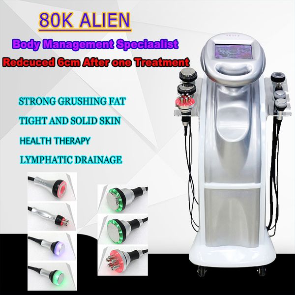 

2020 new professional 80k strong ultrasonic cavitation machine liposuction slimming body shape spa cellulite contour facial cold treatment