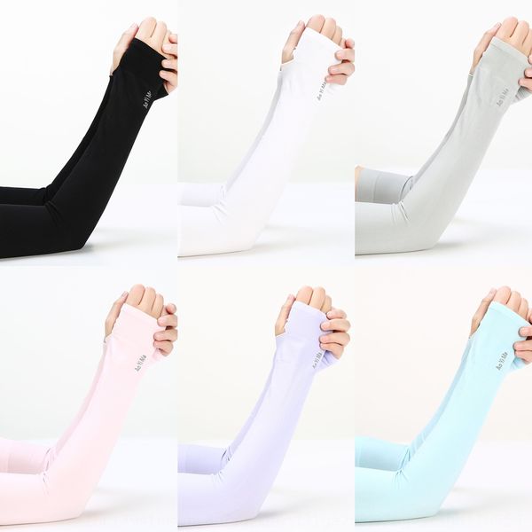 

gloves ice sleeve sun protection women's gloves men's thin driving ice silk arm children's sleeve summer, Black