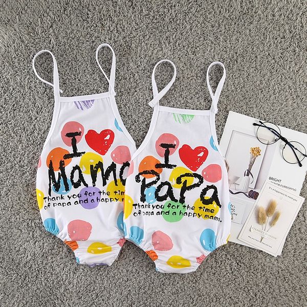 

qt5dm baby's summer new belly pocket letter red heart triangle puffed clothes baby's knitted sling clothes sling suspender hanging, Blue