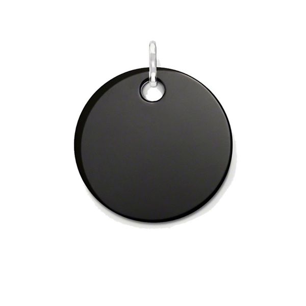 

37mm round black onyx disc pendants for necklace women men thomas style silver fashion diy jewelry making accessories 2018 new