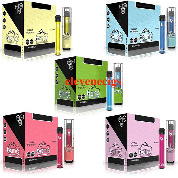 

16 цветов BANG XL Одноразовые Vape Pen 600Puffs Предварительно заполненные картриджи 2,0 мл 450mAh Аккумулятор электронной сигареты комплект Xtra Одноразовая