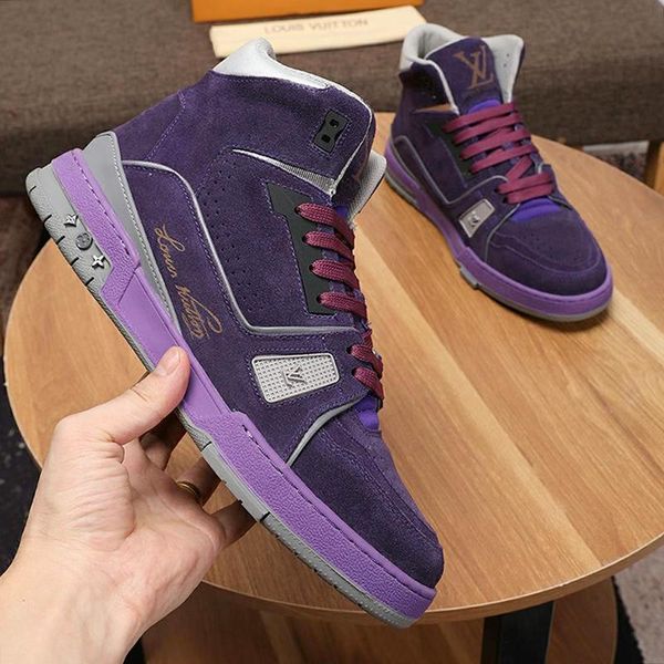 

men shoes trainer sneaker mid -boots luxury chaussures pour hommes casual men shoes luxury design footwears with origin box fashion boot