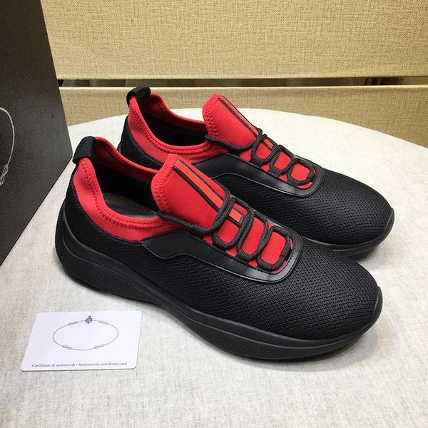 

mesh and neoprene sneakers men 's shoes breathable autumn and winter style shoes outdoor walking casual sports men shoes scarpe da uom, Black