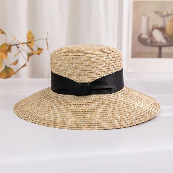 

new bowknot straw straw butterfly hat stage activities match outdoor heat insulation anti-blocking men's and women's conventional, Blue;gray