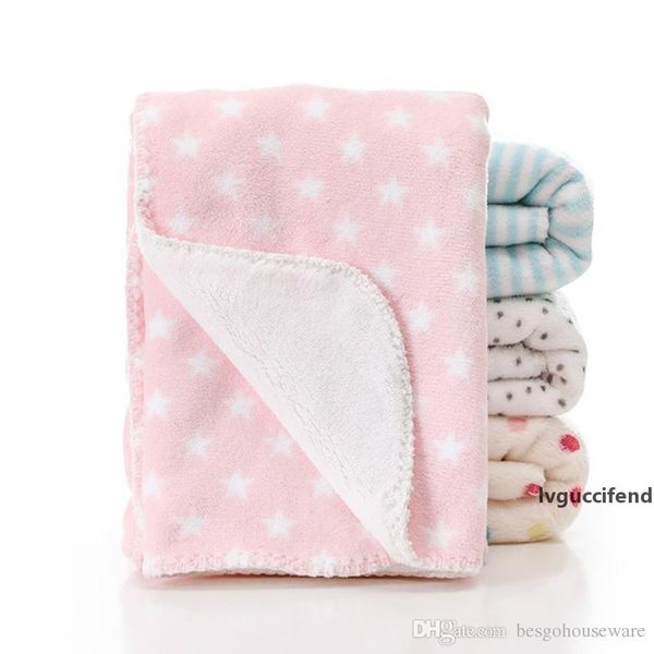 

9 types baby soft blankets 100*150cm double layer coral fleece newborn baby blanket warmth print infant blankets kids warm blanket bc bh0740