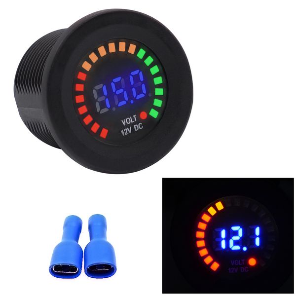 

waterproof 12v car voltmeter led digital voltage battery meter for marine boat