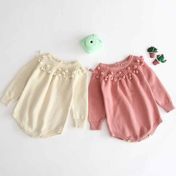 

new 2019 girls knitted rompers newborn baby girls boy rompers toddler jumpsuit baby clothes infant boy overall children outfit t200721, Blue