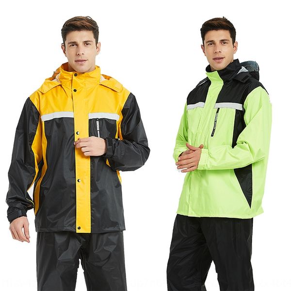

raincoat split raincoat rainpants riding men's car motorcycle double-deck women's motorcycle electric vehicle electric vehicle, Red;brown