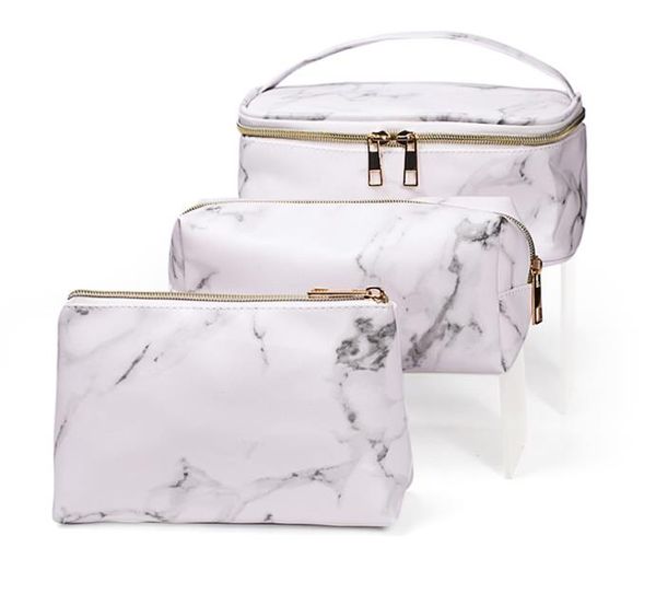 

designer 2020 fashion new three-piece makeup pu waterproof toilet bag large capacity portable travel storage bag