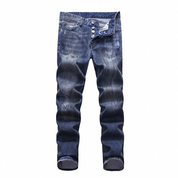 

2020 summer new men's denim trousers are available in a variety of colors, both comfortable and stylish, Blue