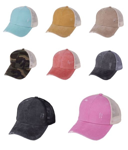 

2020 women's ponytail baseball caps snapback hat trucker ponycaps plain hats#314, Blue;gray