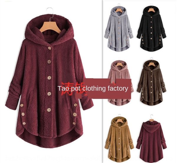 

smrit 2019 winter women's double-sided plush fashionable large size 2019 winter women's double-sided plush fashionable coat coatla, Black