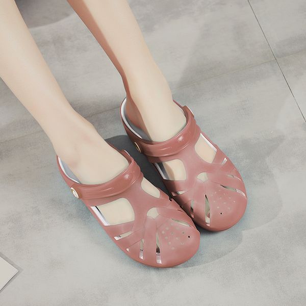 

summer women crocse swimming jelly shoes garden sandals slippers slip on for girl beach shoes fashion slides outdoor, Black