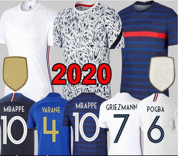 

2020 france mbappe griezmann pogba jerseys 2021 soccer jersey football shirts maillot de foot men + kids kit, Black;yellow
