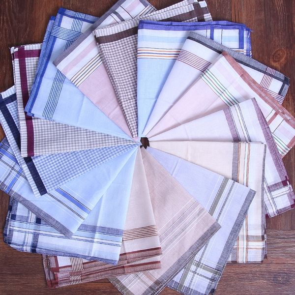 

itbcn old-fashioned classic pure cotton the handkerchief handkerchief elders use a variety of mixed color men's and women's woven, Blue;white