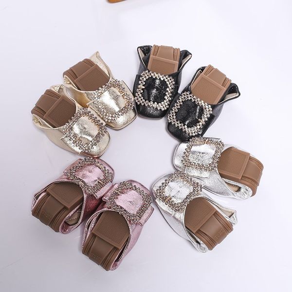 

women's rhinestone square toe thin shoes, soft soles, autumn season, women's flat loafers, shoes, 2020 q566, Black