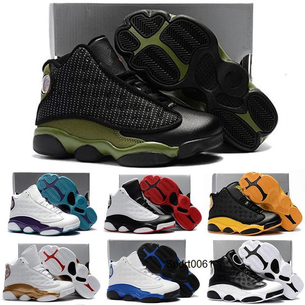 

2020 s baby jumpman 13 kids basketball shoes youth children's athletic 13s sports shoes for boy girls shoes size:28-35, Black