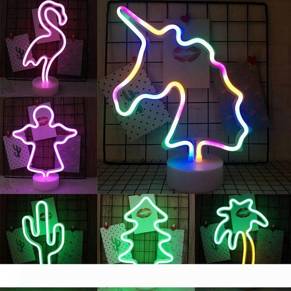 

brelong led neon night light flamingo unicorn moon angel party wedding decoration children's room decoration at home