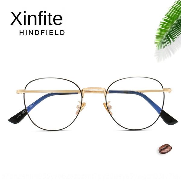 

new plain blue goggles film computer goggles metal plain glasses optical glasses 1812, Silver