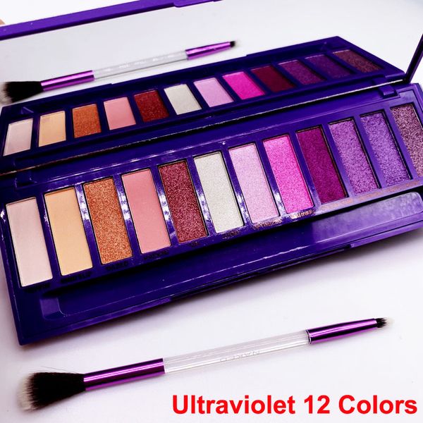 

makeup eye shadow ultraviolet palette with brush beauty 12 colors eyeshadow shimmer matte nude makeup eyeshadow hills palette new 4754645