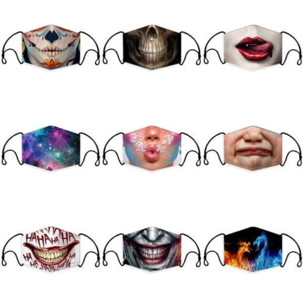 

anti-pollution masks boys girls cartoon mouth face masks anti-dust breathable earloop washable reusable cotton mask#648