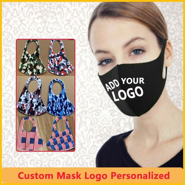 

designer mask custom mask logo personalized mouth face mask black ice silk cotton breathable dustproof reusable masks for xhlight wh