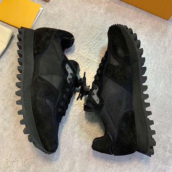 

runner sneaker men 's shoes autumn and winter soft footwears outdoor walking lace -up men shoes manner schuhe fast delive, Black