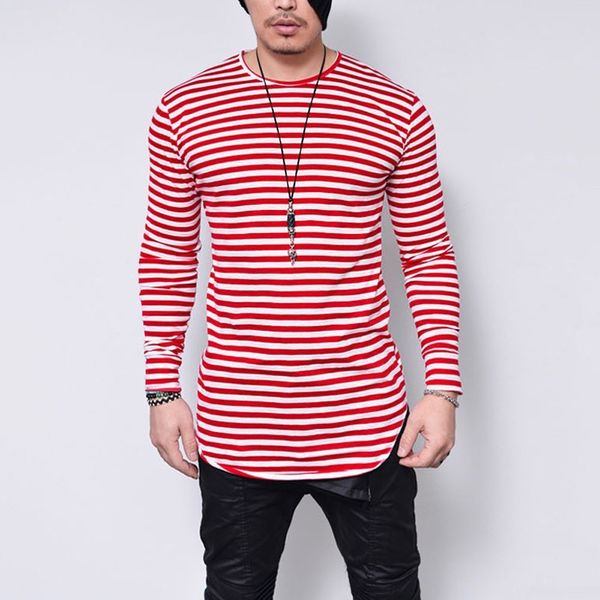 

oversized 5xl t shirt men black o neck long sleeve men tshirt striped print streetwear casual shirt mens clothing camiseta, White;black