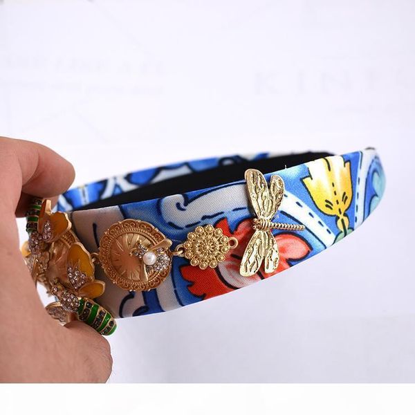 

s baroque headband purple crystal grape wider headband honey bee crown gold color angel pendant charms women jewelry ing, Silver