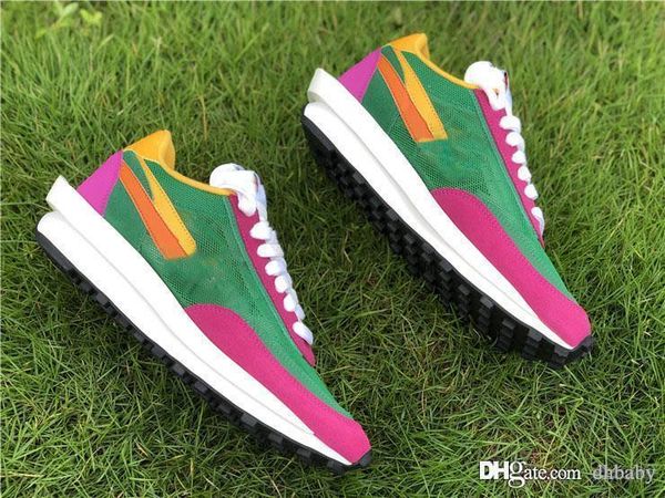 

горячий аутентичный sacai х ldwaffle daybreak pine green кроссовки мужчины женщина зеленый gusto черного антрацит спорт кроссовки bv0073-301