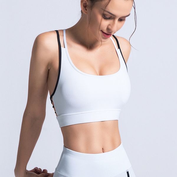 

popular style women's anti- sports underwear yoga gathering bra ultra-stretch breathable running vest, Black;blue