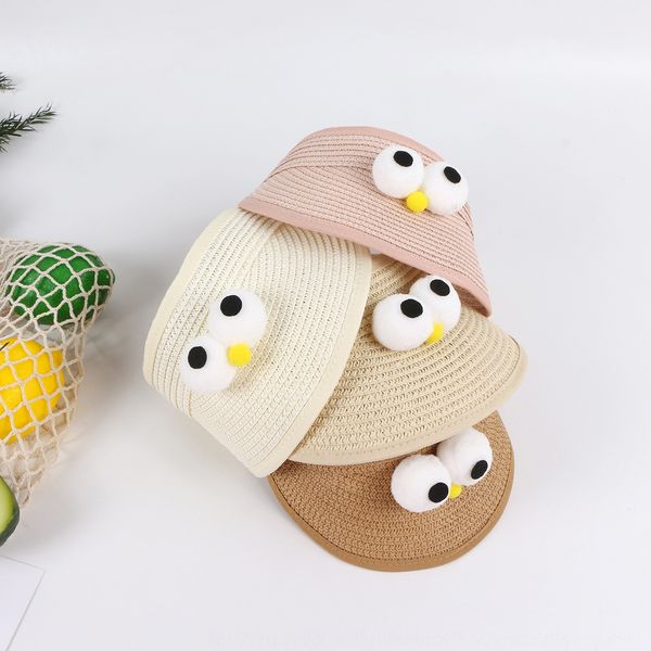 

summer children's empty cap cap baby male and female baby infant breathable straw hat sunshade straw hat, Blue;gray