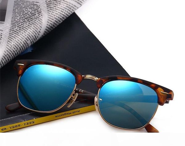 

glass lens ) brand designer fashion men women sunglasses plank frame coating sport vintage sun glasses with box and cases, White;black