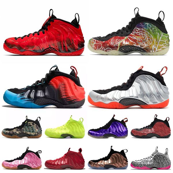 

2020 new penny hardaway shoes mens basketball shoes foamposite one doernbecher beijing crimson fashion mens trainers sneakers size 13
