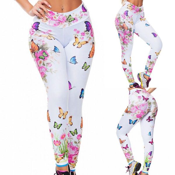 

digital print slim leggings print pants push up women's summer leggings high waist sports pants fitness leggins mujer 2020, White;red