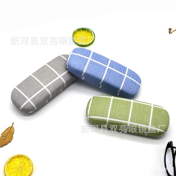 

optical case case iron iron sun glasses box pu leather fashion glasses box, Blue