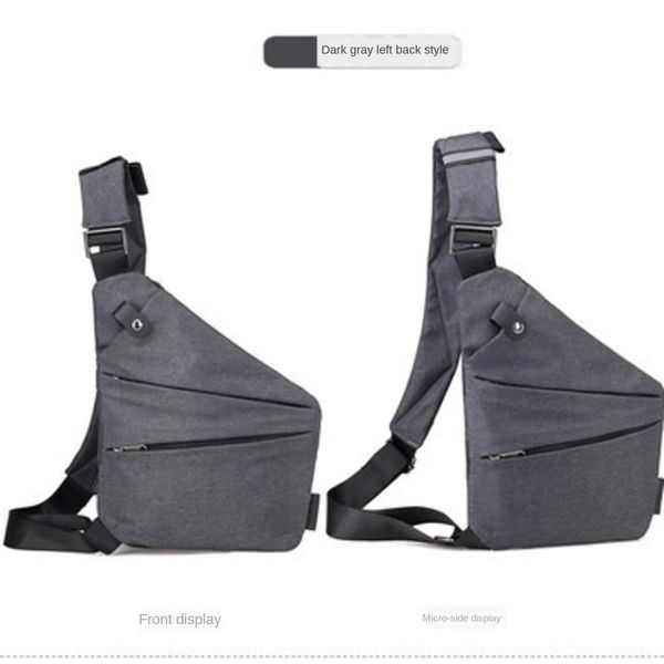 

ug3gt chest men's korean-style casual one-shoulder running digital women's close-fitting anti-theft digital storage gun bag fino c, White