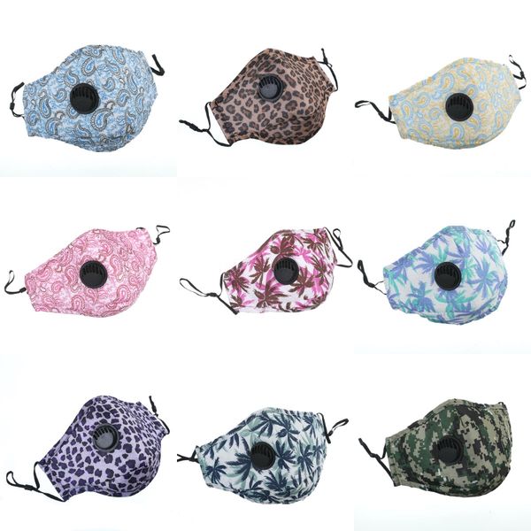 

washable face mask elastic mascherine mouth masks camo print designer printed 2 layer earloop dust filtrition face mask for man #311#693, Black