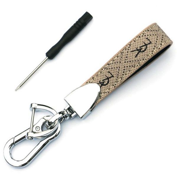 

mens and womens gift high-grade real leather key chain design three colors car keychain for sale, Silver