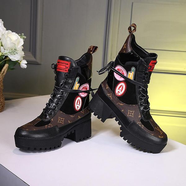 

womens shoes fashion lace-up martin boots women round toe ankle boots for women 2020 fashion motorcycle boots thick platform luxury boot