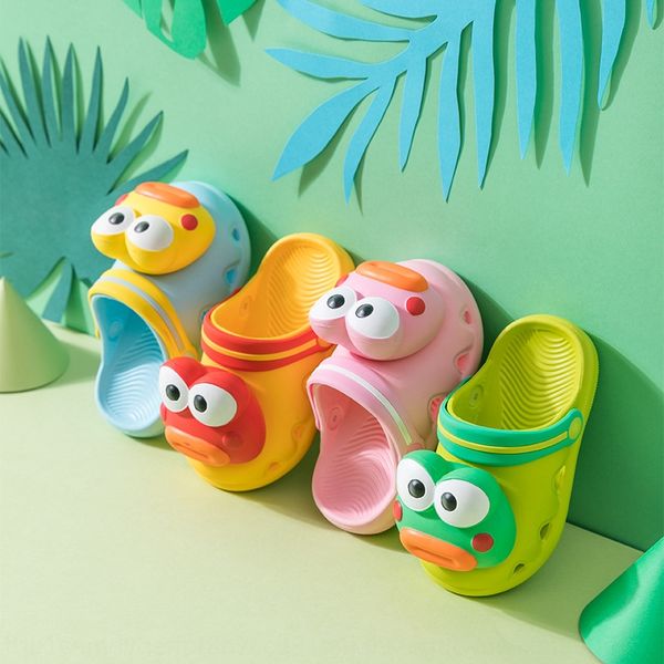

cute frog children' non-slip indoor home children' hole slippers home slippers shoes, Black;grey