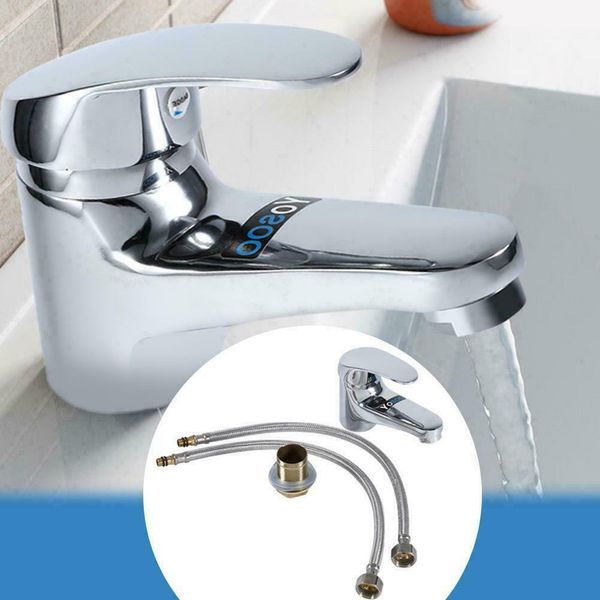 

bathroom sink basin faucet chrome waterfall spout single handle mixer tap silver